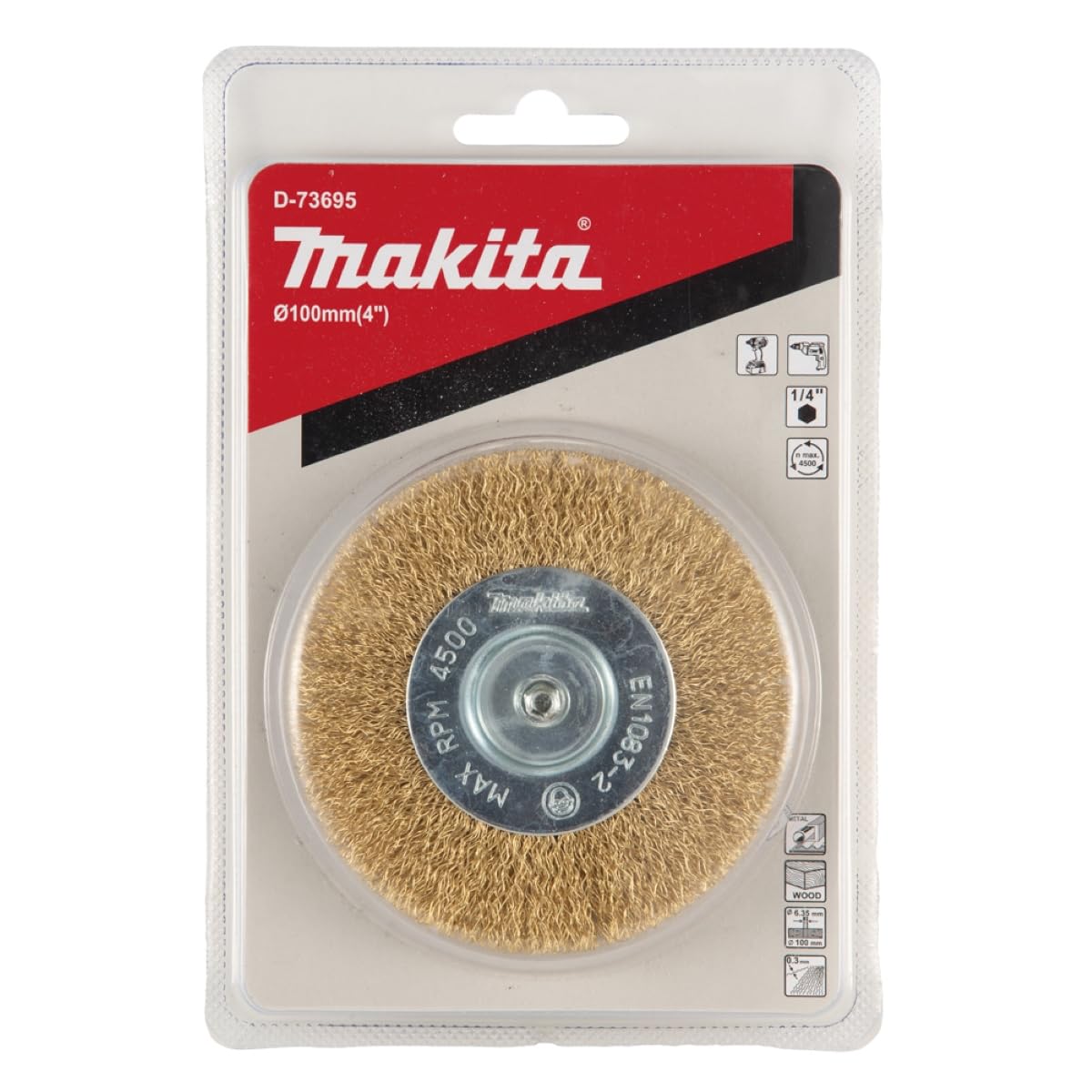 Makita D-73695 100Mm Wire Wheel Brush