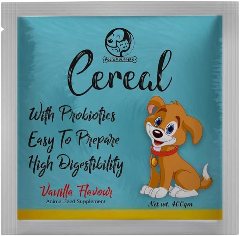 Foodie Puppies Fortified Cereal Cerelac Flake Food for Puppy Dog and Kittens, 400g with Free Key Ring (Chicken)