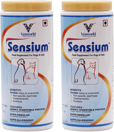 Tails Nation Sensium Powder Feed Supplement for Dogs &amp; Cats - Pack of 2 (Hypo-Allergenic | Highly Digestible Protein)
