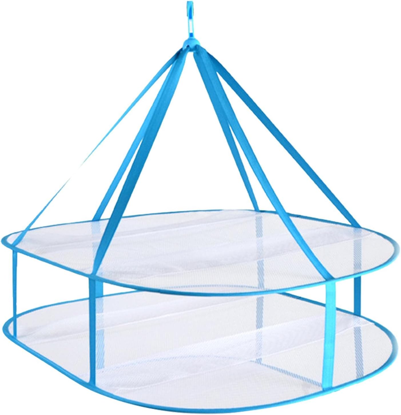 2 Tier Folded Mesh Clothes Hanging Dryer Sweater Drying