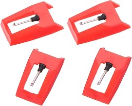 4Pcs Red Stylus Replacement Needle for Phonograph Record Player