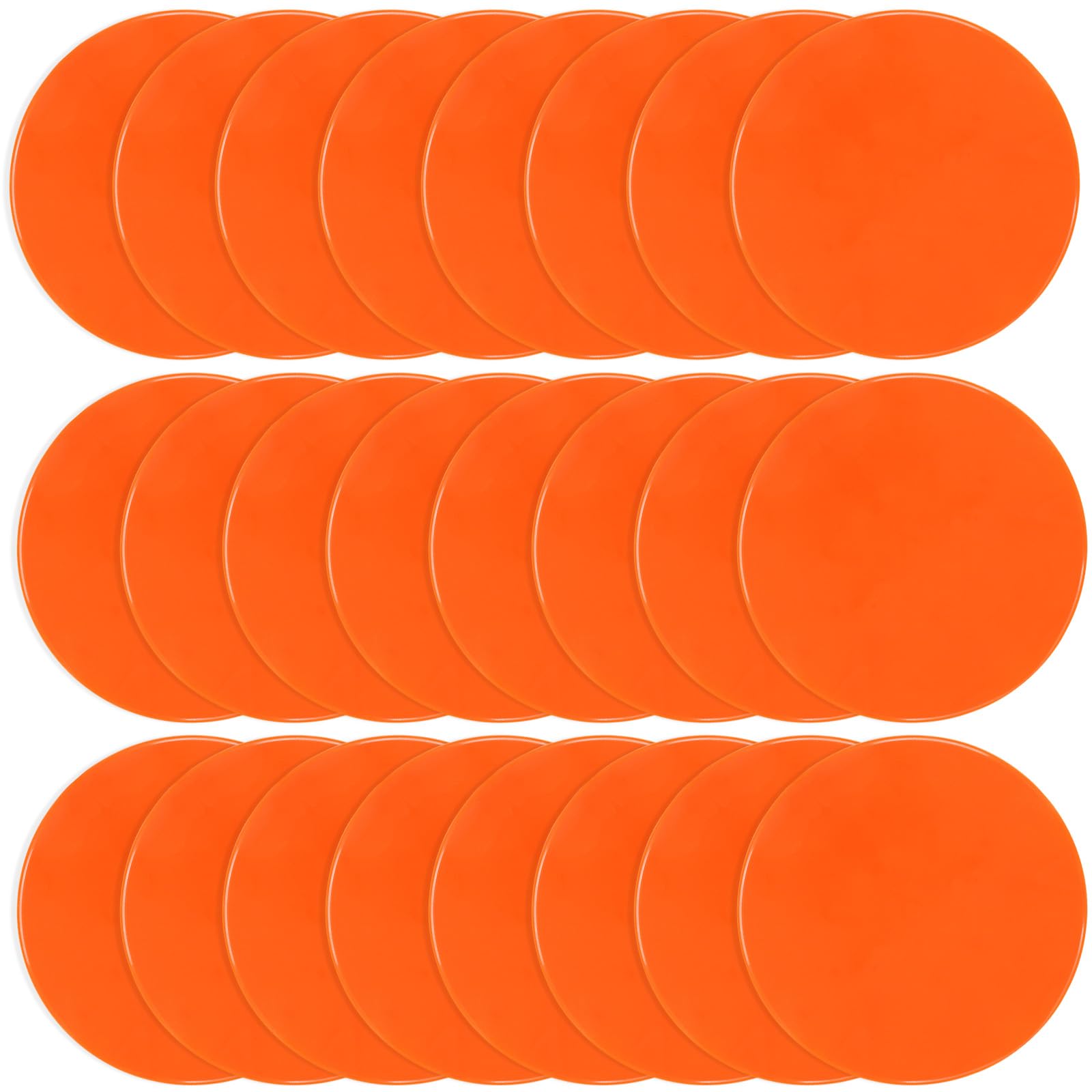 Poly Spots 10 cm lub 23 cm płaskie stożki markery punktowe na siłownię / trening PE, tańca, 12/18/24 szt. antypoślizgowe gumowe kropki podłogowe płaskie markery tarczowe do piłki nożnej koszykówki