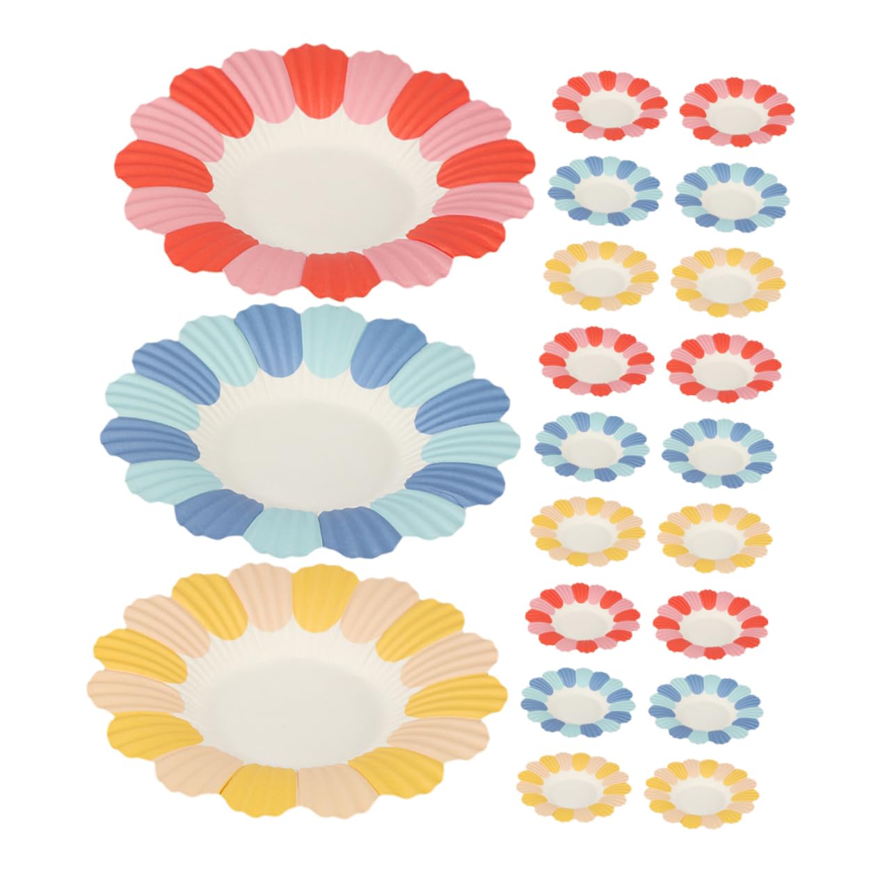 Assiette en papier jetable fleur pour éviter la vaisselle lors d'un grand anniversaire
