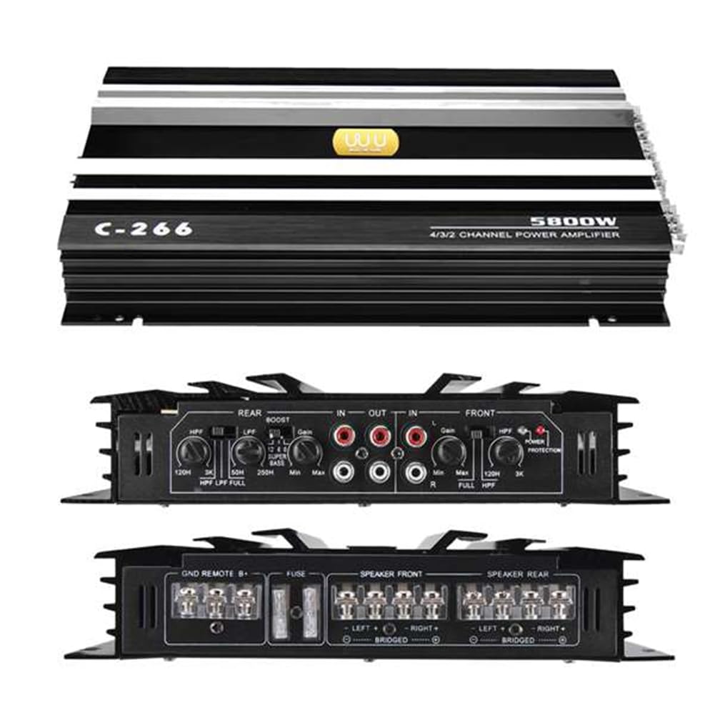 Amplificador RMS para coche, 5800 W, amplificador de potencia de audio para coche, amplificador de 4 canales, amplificador de audio para coche