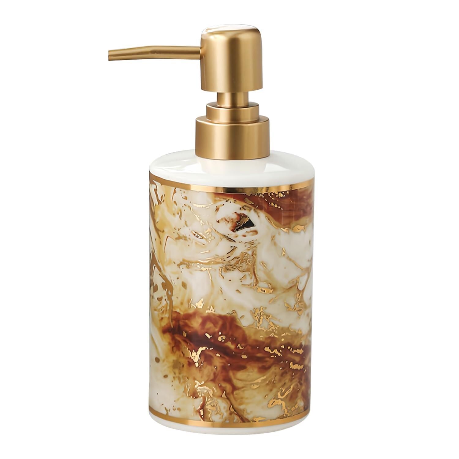 Yofab C Ountertop Erami Soap Dispenser With Pump 400Ml Refillable Lotion For Bathroom Vintage Bathroom Decor(C)