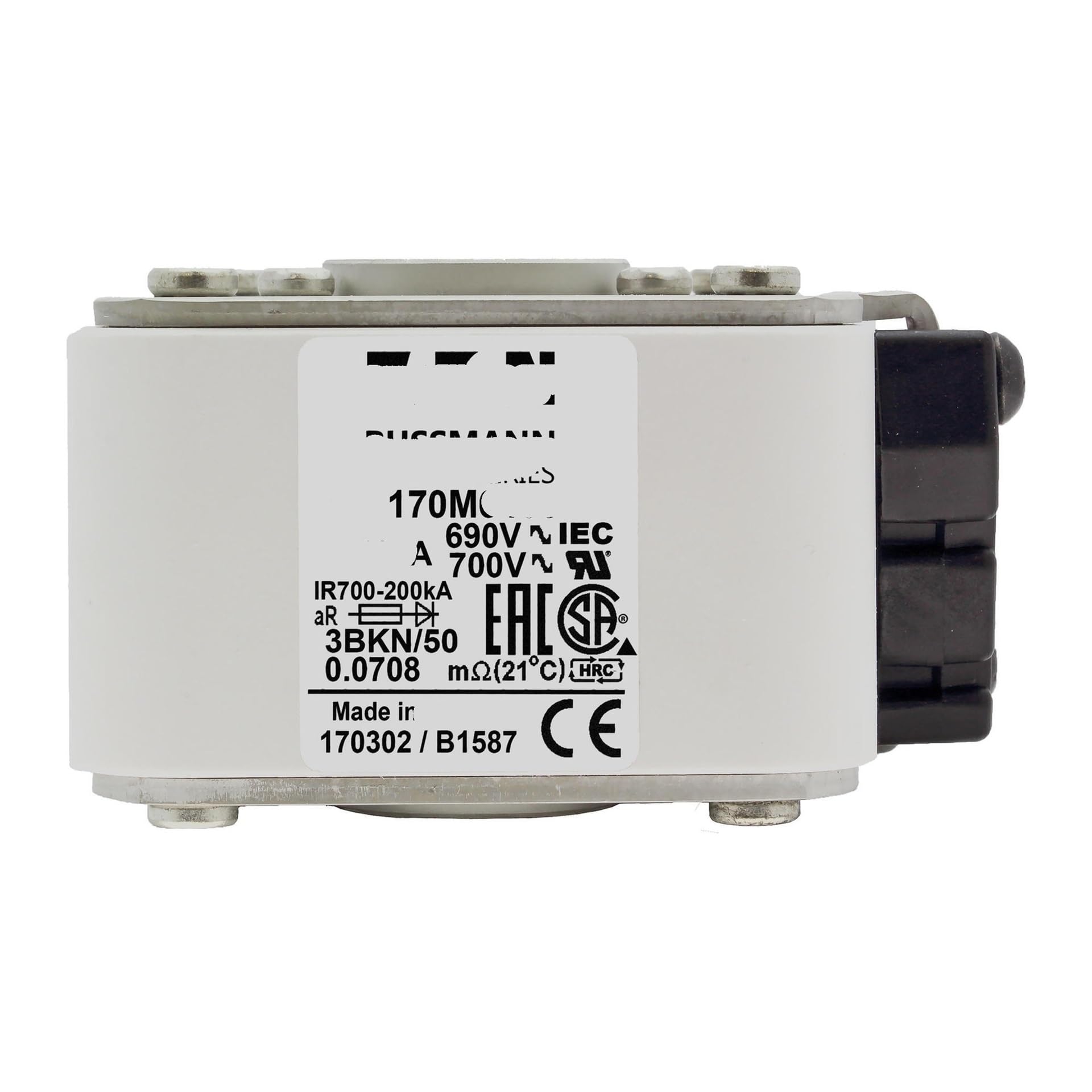 Fusible 170M6468 Serie de Cubo estándar Europeo para instalación