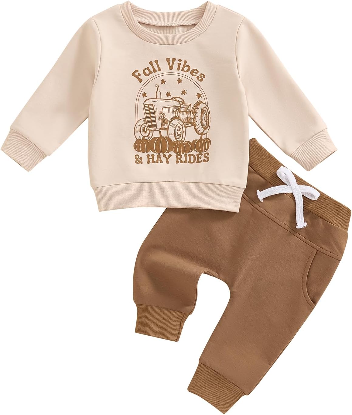 Baby Boy Halloween Outfit Cutest Pumpkin In The Patch Sweatshirt Drawstring Long Pants Toddler Fall Clothes