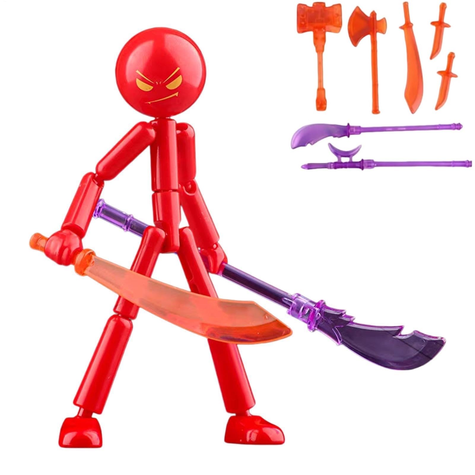Collectable Action Figures Set with 7 Weapons Set, Multi-Jointed Movable Stop Motion Figures, For Teens Adults Collectors Display Cabinet Study Bedroom Living Roo (E)