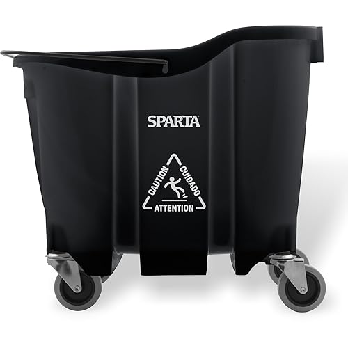 SPARTA 7690403 Omnifit Cubo de fregona de plástico para limpieza, 35 cuartos de galón, color negro