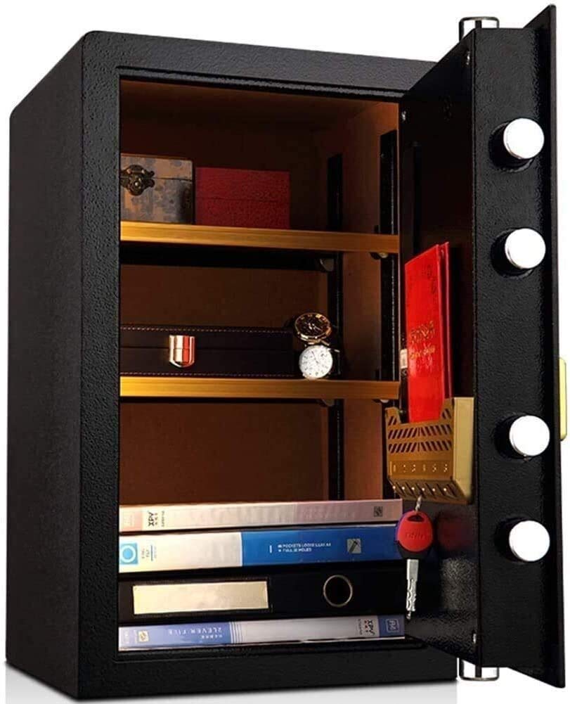 Sejf, ognioodporne wodoodporne sejfy i skrytki, cyfrowy sejf skarbonki, duży zamek 36X32X58Cm z wyświetlaczem LED, solidna stalowa konstrukcja z zamkiem Deadbolt Wall-projekt kotwienia dla Hom