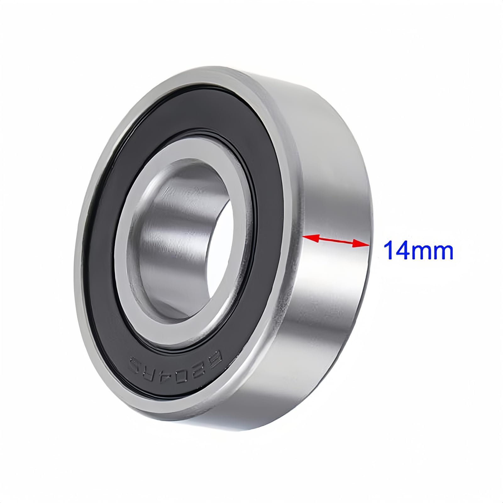 Unifizz 6204-2RS Lot de 10 roulements à billes à rainure profonde en acier chromé P6 (ABEC3) à double blindage - 20 mm x 47 mm x 14 mm