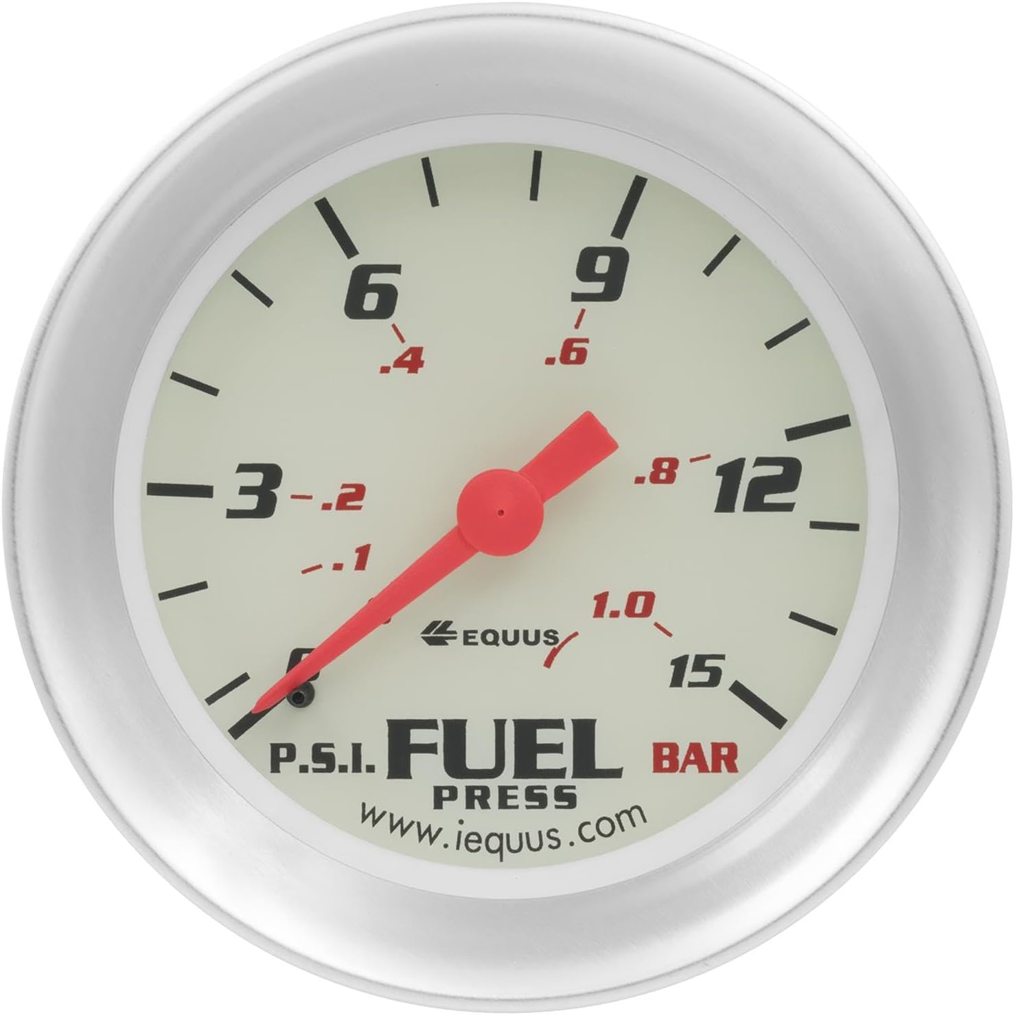 Equus 8434 8000 Series Fuel Pressure Gauge 2-5/8 in. 270 Degree Sweep 8000 Series Fuel Pressure Gauge