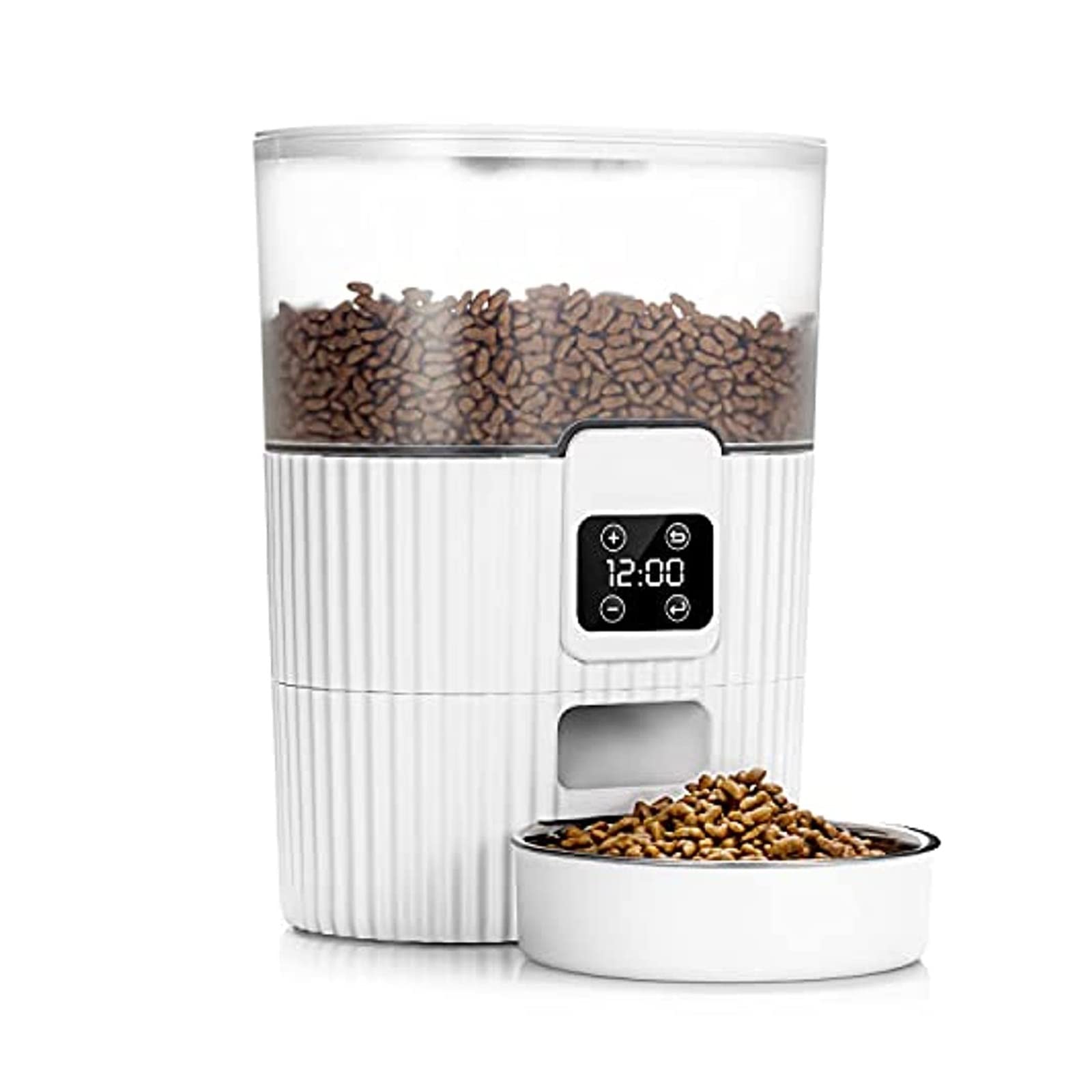 Dispenser Automatico Cibo Per Gatti Anykuu - Timer, Registrazione Vocale, 4L, Per 1-6 Pasti Giorno - Foto 8