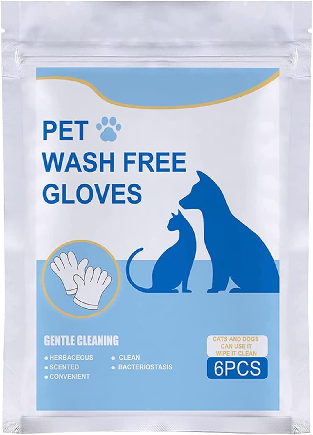 Pet Hydrolate Cleaning Gloves, Pet Disposable Gloves, No