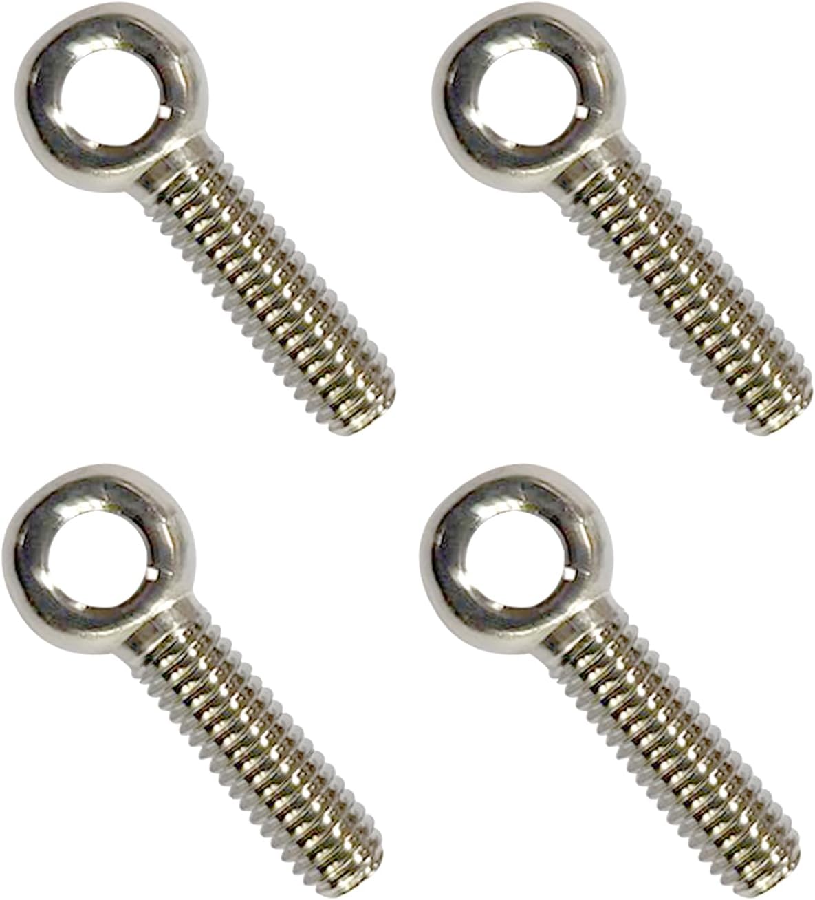 4Pcs M10 x 30mm Shoulder Swing Lifting Eye Bolt, 304 Stainless Steel Machinery Shoulder Swing Bolt Lifting Ring Eyebolt for Pipeline Gate Valves, Building Steel Pipe Fasteners