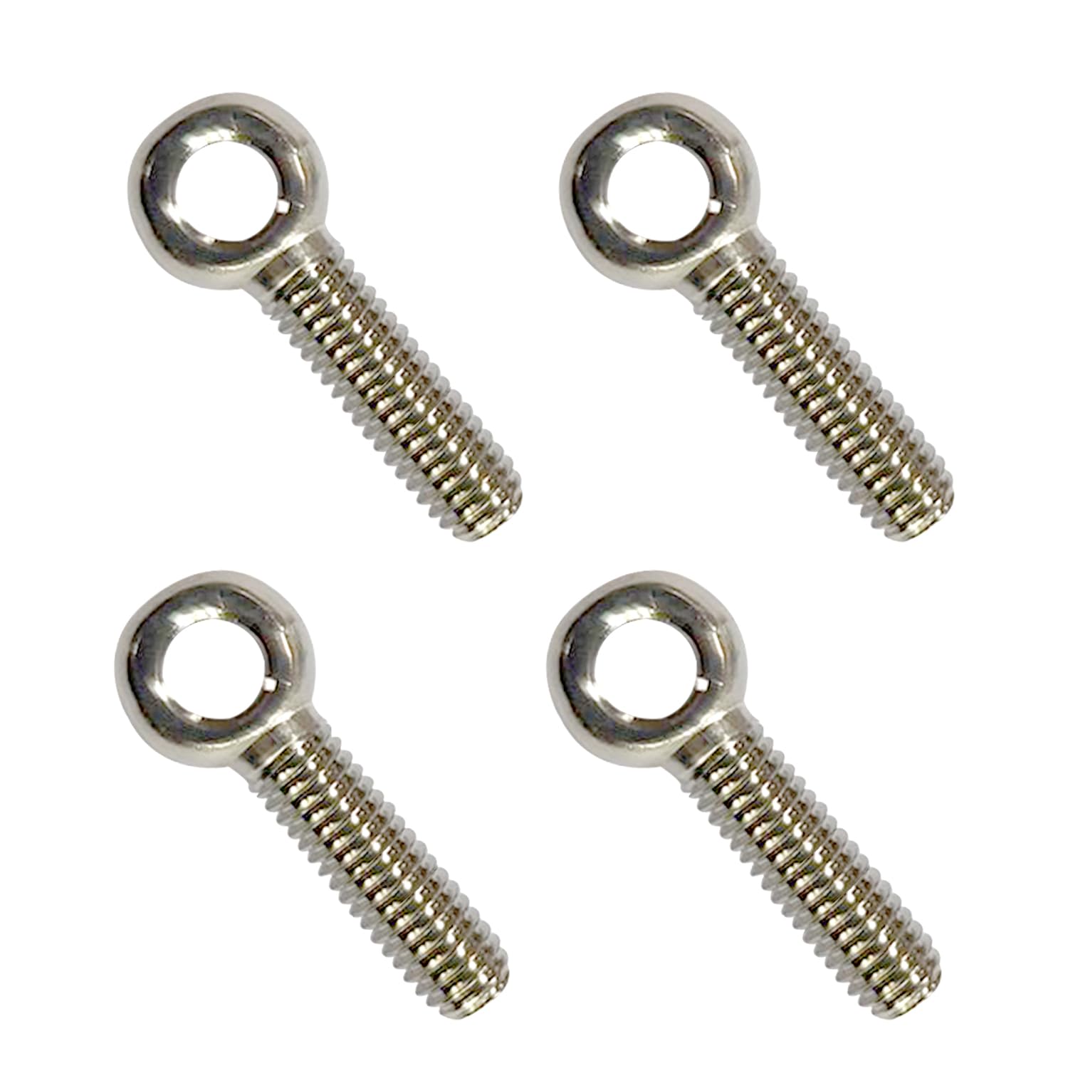 4Pcs M10 x 30mm Shoulder Swing Lifting Eye Bolt, 304 Stainless Steel Machinery Shoulder Swing Bolt Lifting Ring Eyebolt for Pipeline Gate Valves, Building Steel Pipe Fasteners