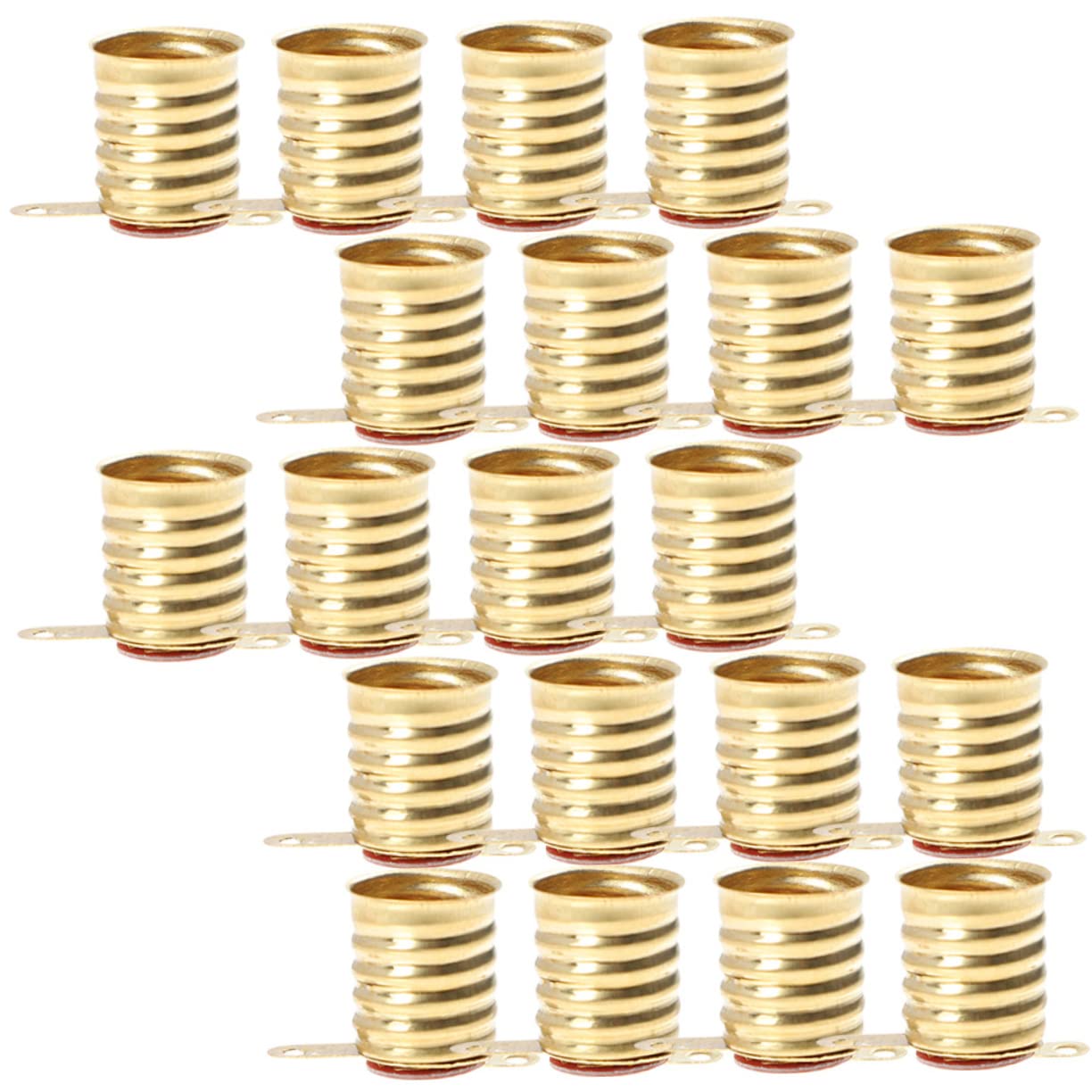 WOONEKY 5 Set Di Portalampada A Led Con Vite in Ottone Portalampada Con Base Piccola Per 50 Pezzi*5