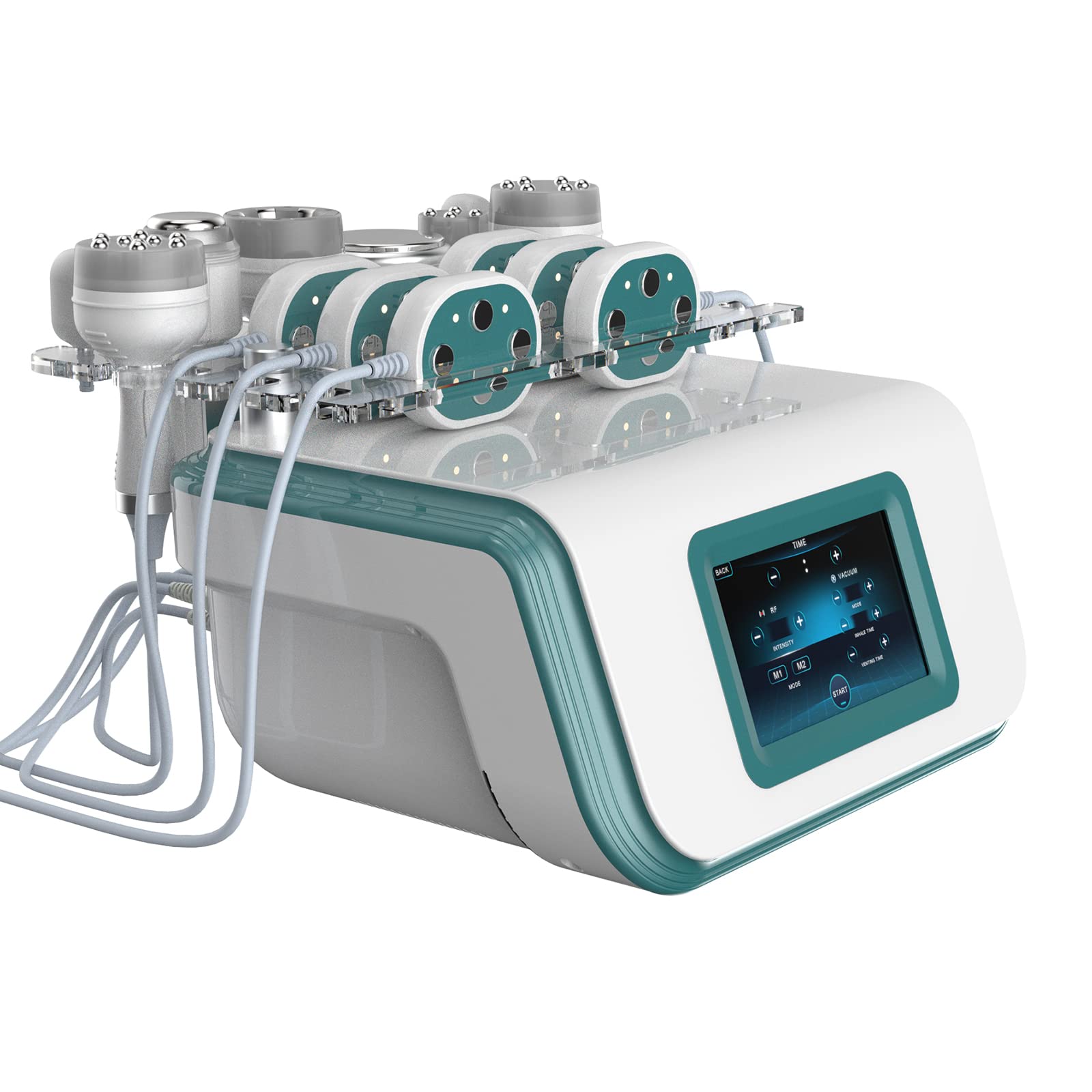7 in 1 40K Kavitation Körper Schlankheits Maschine Multipolar Vakuum RF Form Sculpting Gerät Laser Pads mit RF für Cellulite Reduktion Hautstraffung Elitzia ET2022PB (Grün)