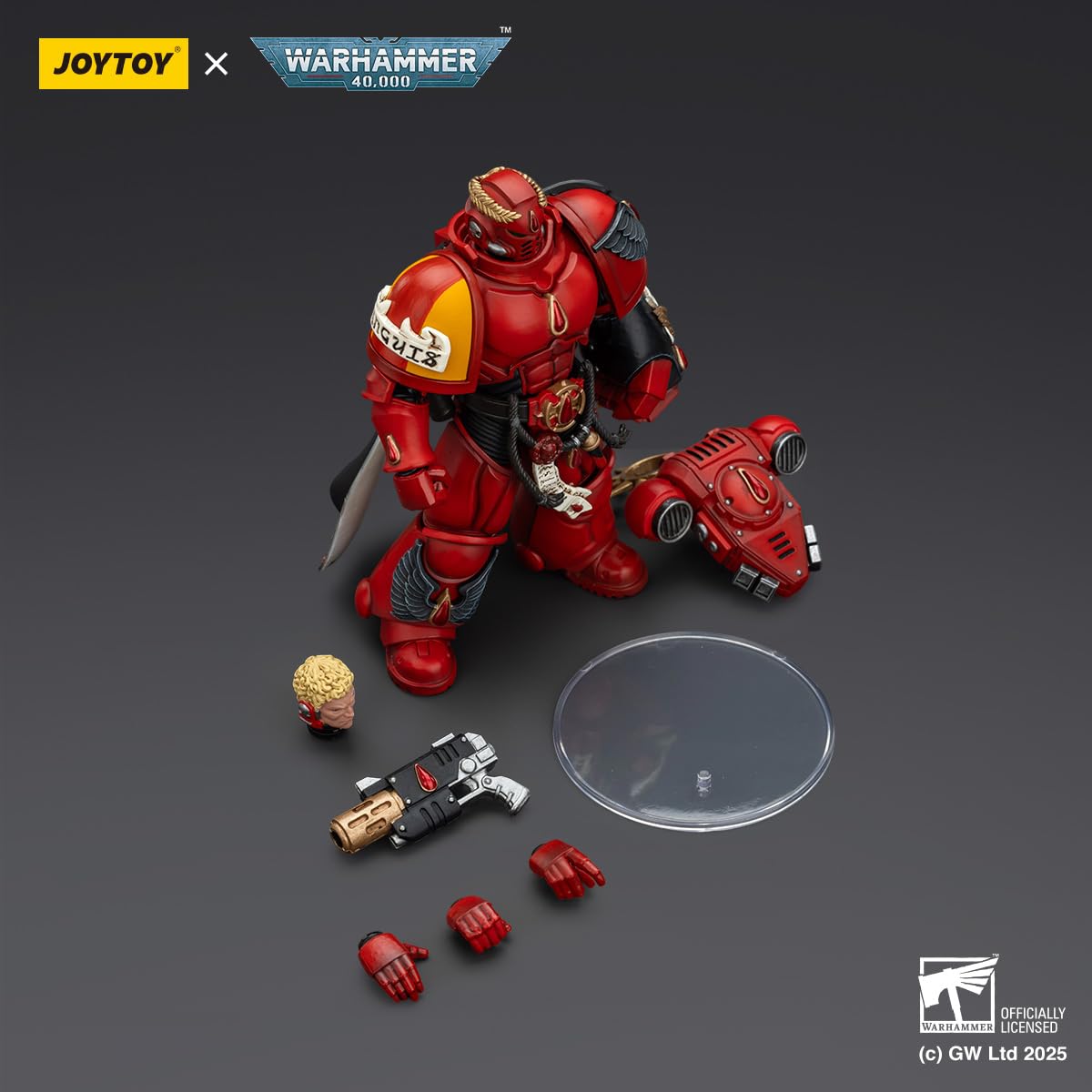 TOYVERSE JOYTOY Figura de acción 1/18 Warhammer 40,000, Capitán de los Ángeles de la Muerte con Pistola Inferno y Puño de Poder, articulaciones móviles Modelo de personaje, 15 años y más