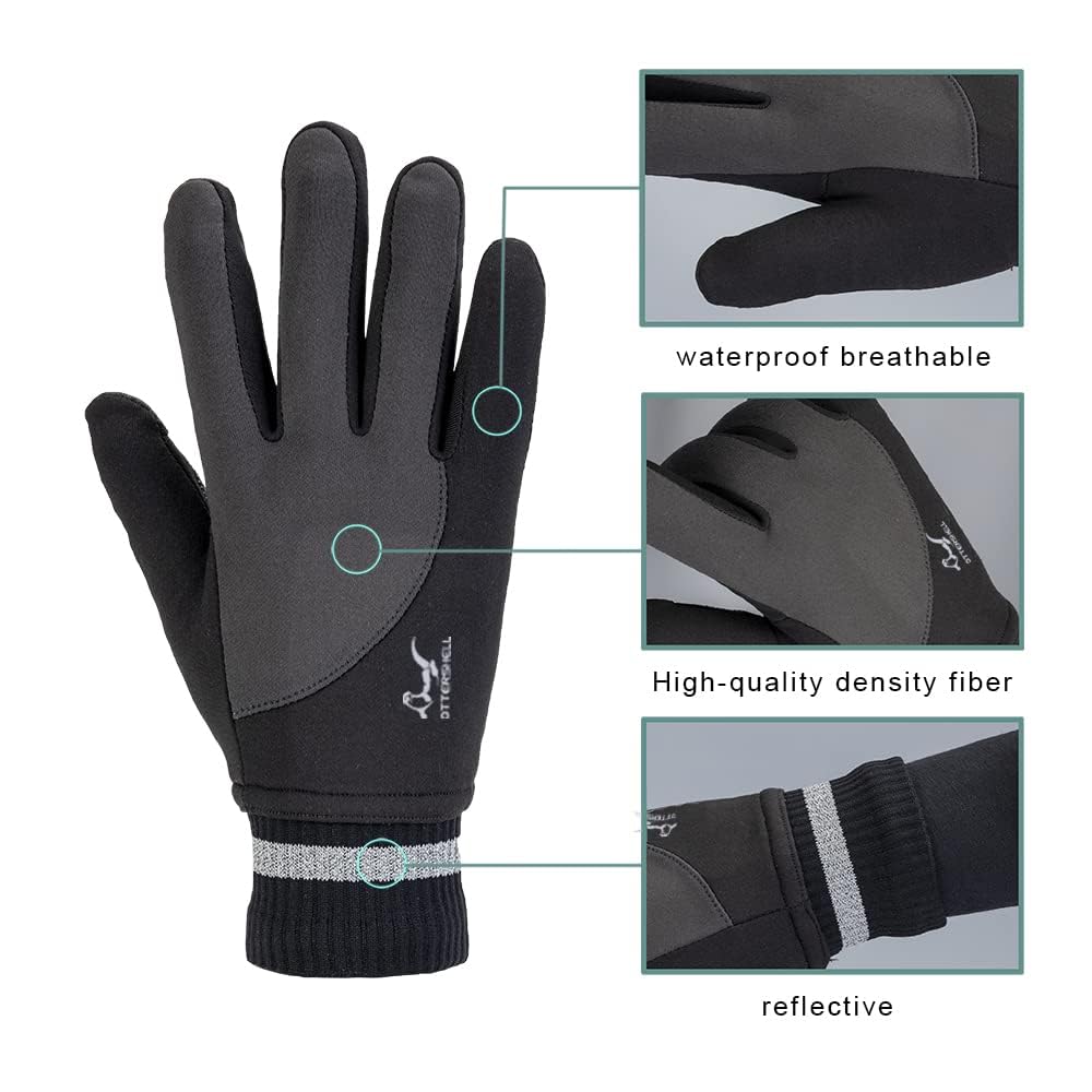 OTTERSHELL Guantes impermeables para hombre multiclima. Máxima comodidad para correr, ciclismo, senderismo y todas las actividades al aire libre.