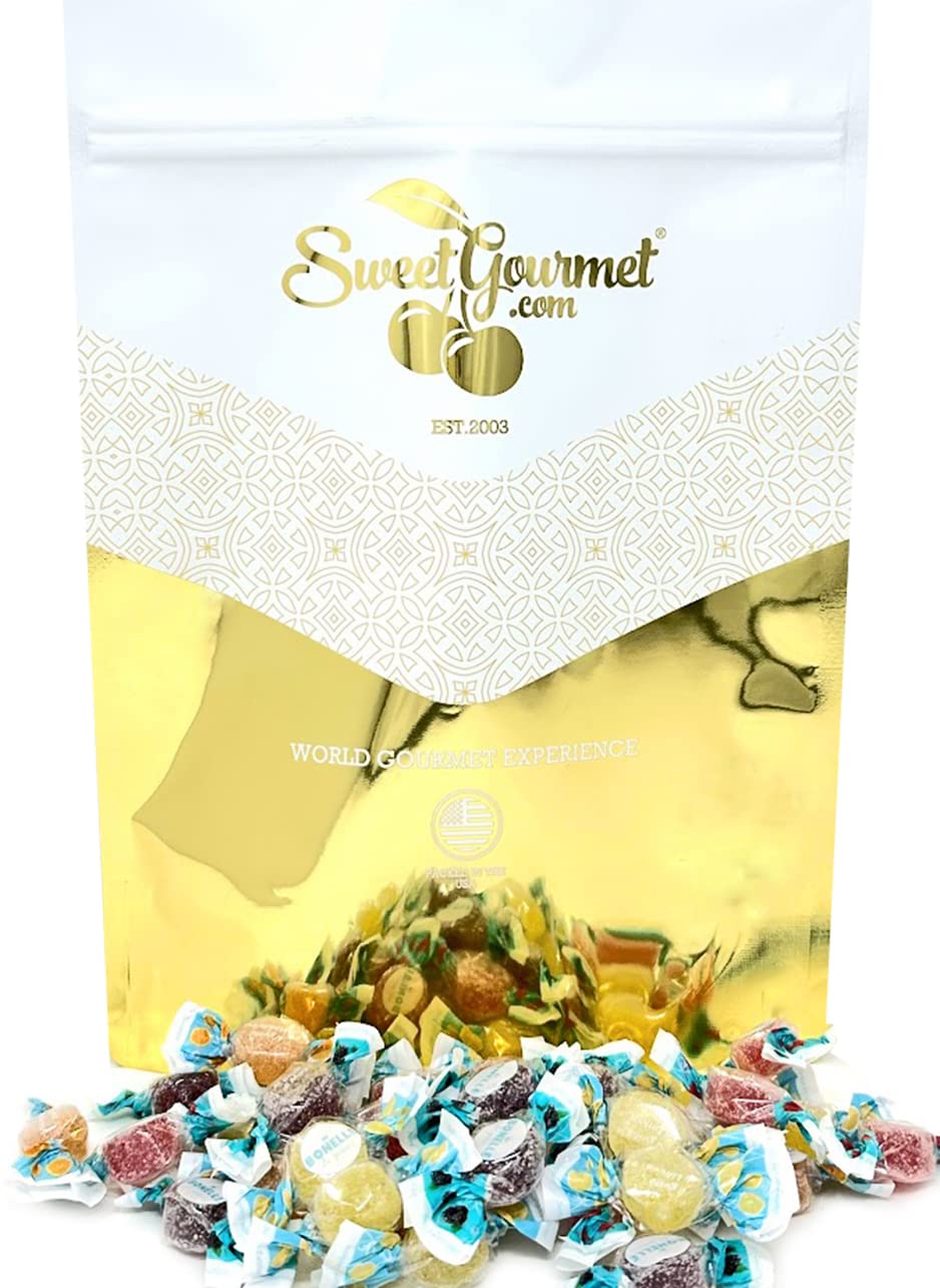 SweetGourmet Sugar-Free Italian Assorted Fruit Jellies | Individually Wrapped | 3 Pounds