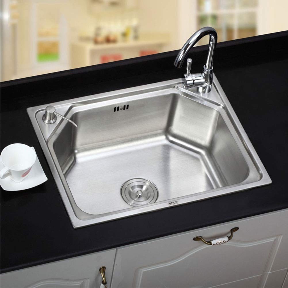 Évier de cuisine station de travail topmount single bowl acier inoxydable avec accessoires