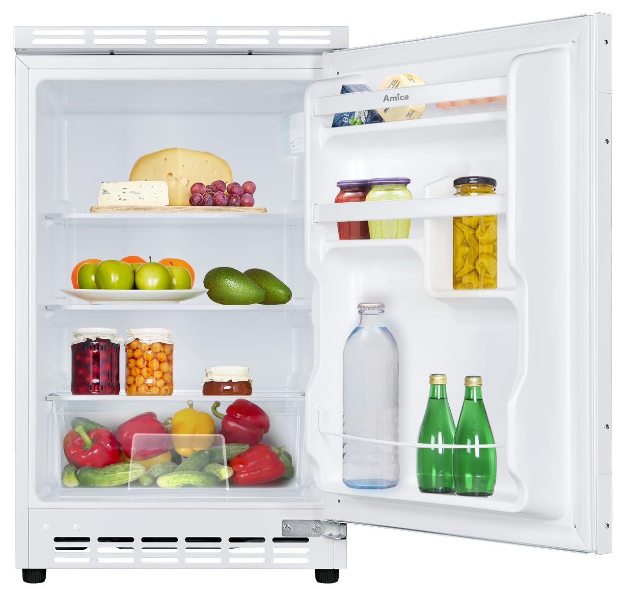 Amica Unterbau Vollraum Kühlschrank dekorfähig für 81,5 cm Nische elektronische Steuerung Inverter Kompressor LED Beleuchtung Tür-Offen-Alarm