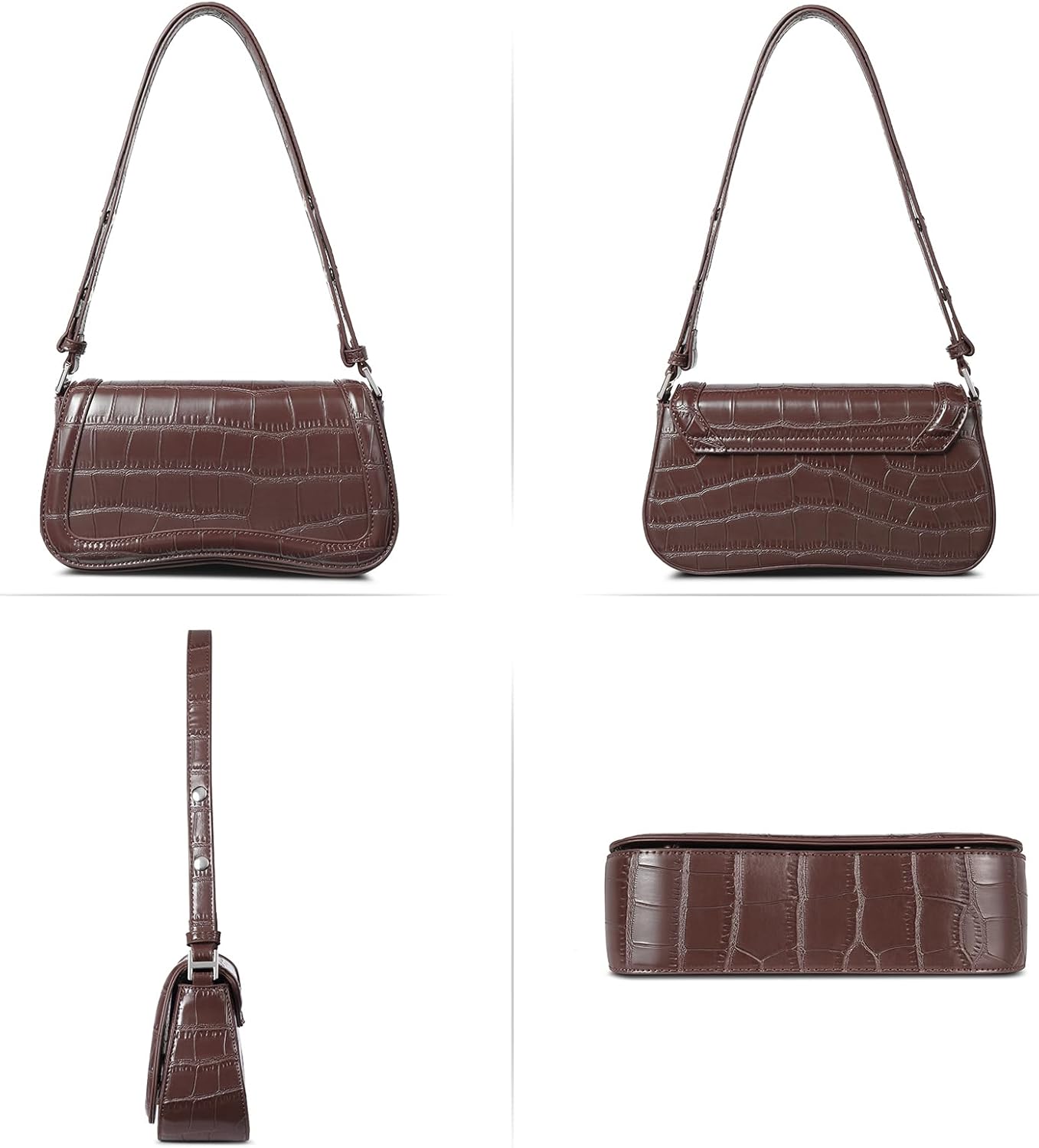 CLUCI Small Shoulder Bags,Purses for Women Vegan Leather Crossbody Handbag Clutch Hobo Purse - Image 6