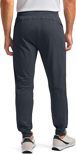 Miniatura 3 de G Gradual Pantalones deportivos para hombre con bolsillos con cremallera, elásticos, cónicos, pantalones deportivos para hombre, entrenamiento,