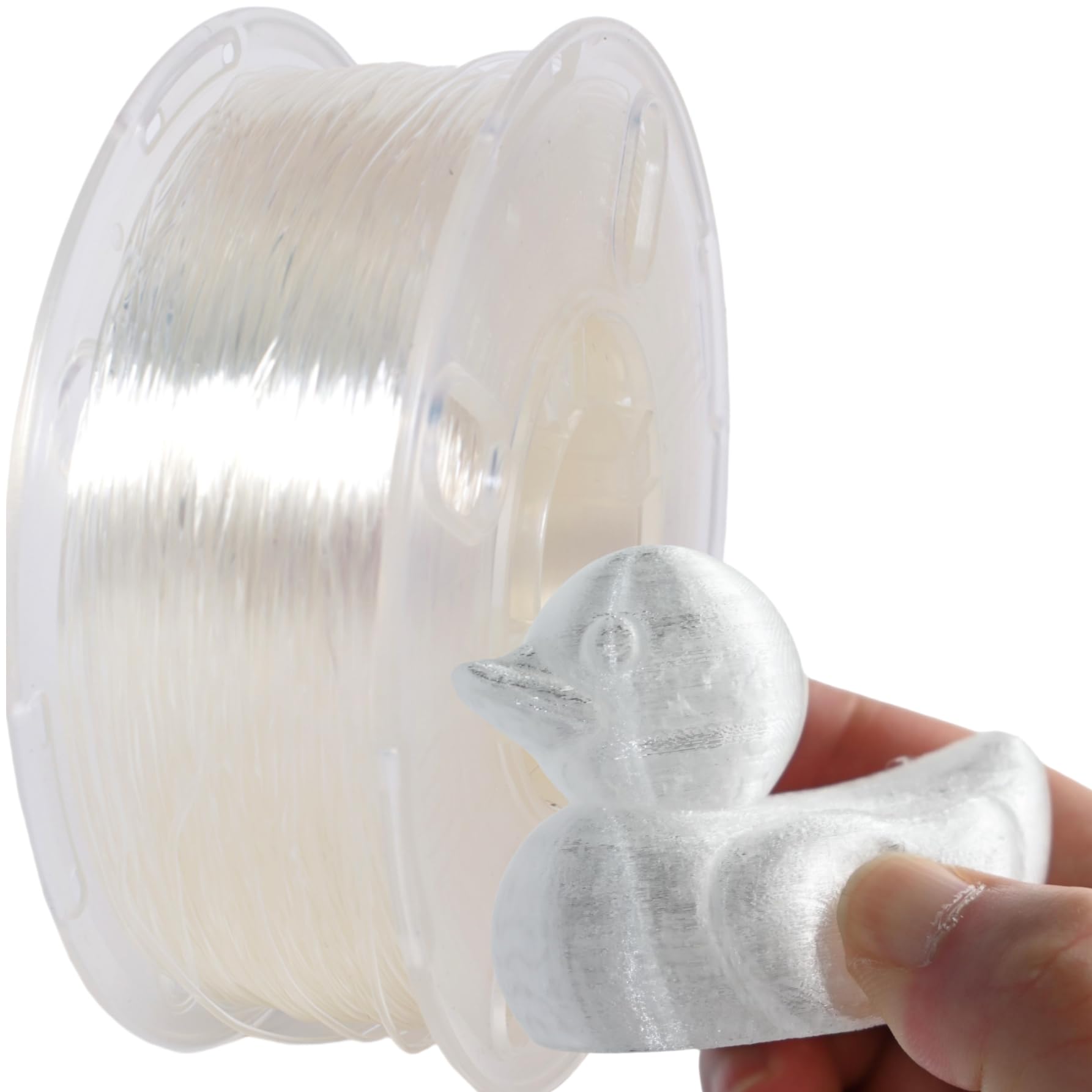 PRILINE Filament TPU souple 95 A pour imprimante 3D haute débit/haute vitesse 1 kg bobine 1,75 mm compatible impression rapide, translucide