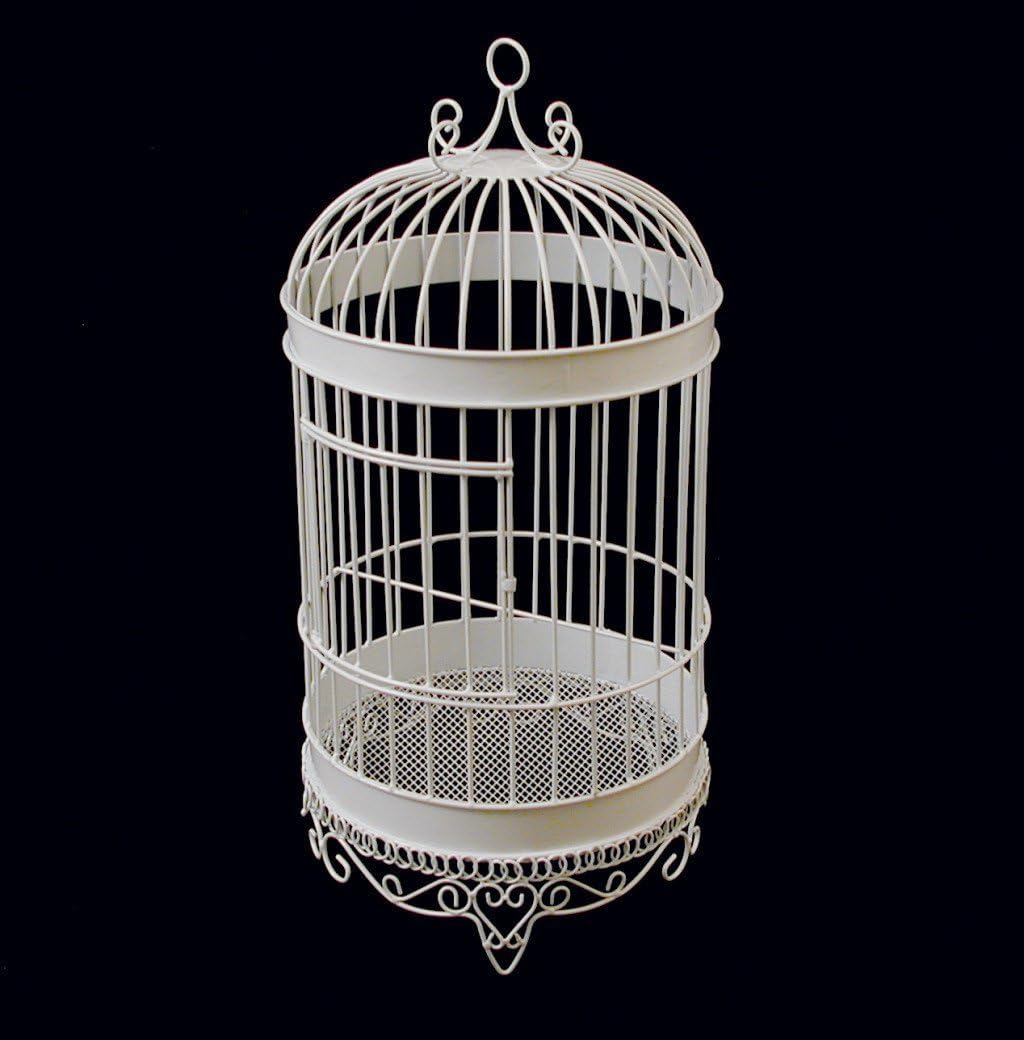Homeford Wedding Bird Cage White Metal, 20-1/2-inch