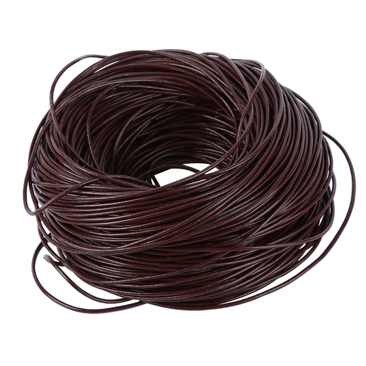 Beatifufu DIY Jewelry Making 10 Yard Round Leather Cords 1.5mm Cowhide Rope Perfect for Bracelets Necklaces