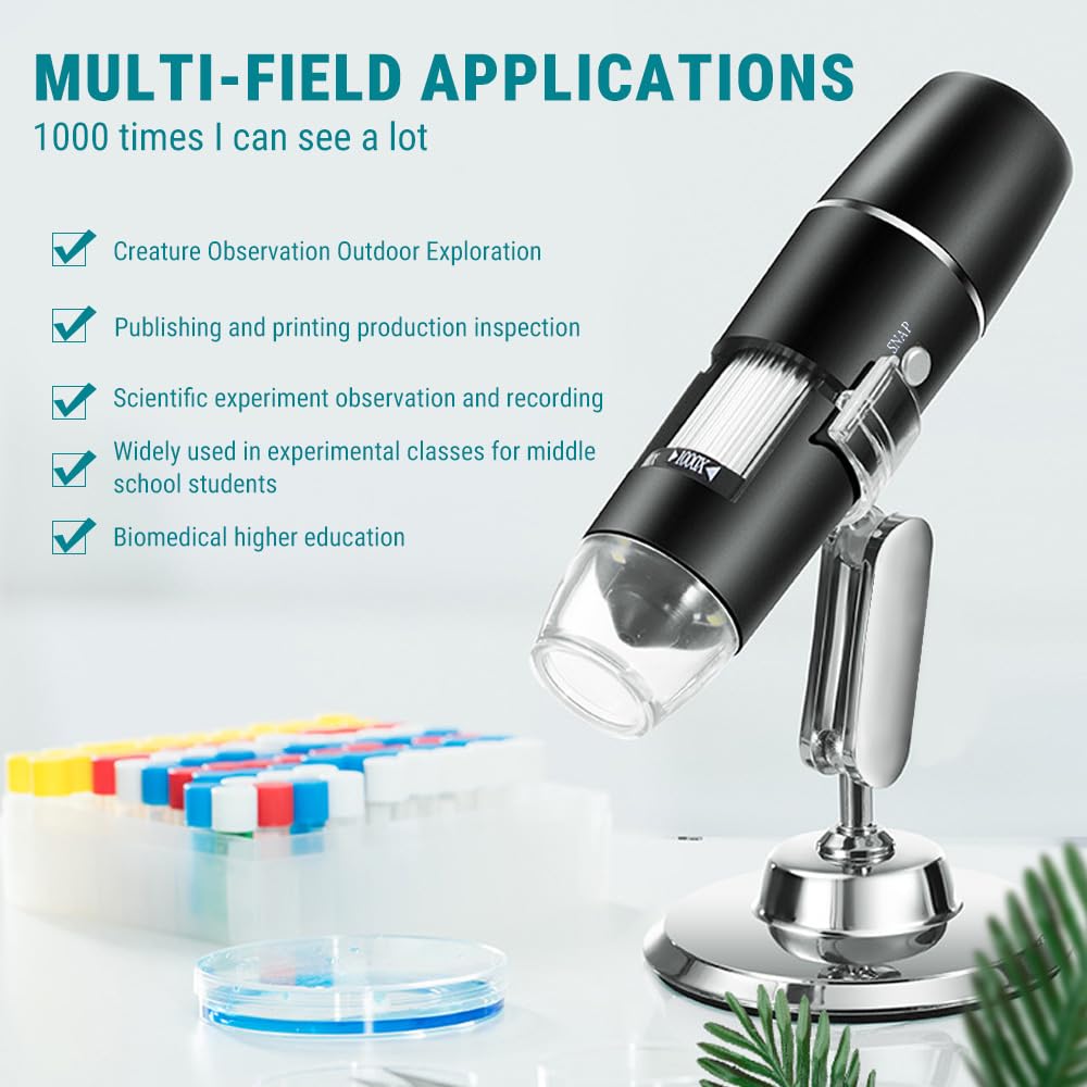 Microscopio Digitale USB 1000X - Camera Per Ispezione PCB E Manutenzione Smartphone - Foto 6