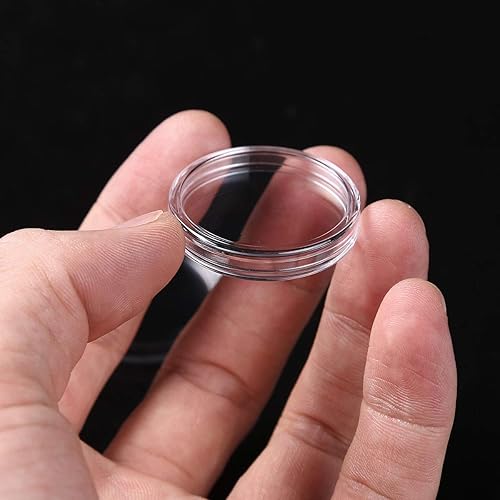 Miniatura 2 de TiaoBug 100 unidades de 1.181 in para cápsulas de monedas con junta protectora con caja organizadora de almacenamiento de plástico para suministros