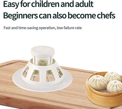 Baozi Maker Machine,7.08'' Dumpling maker Momo Mold Bao Buns Kitchen Gadgets Plastic Easy to Use Clean