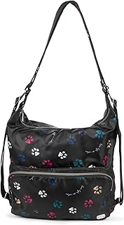 Lug - Zipliner Packable Convertible Hobo Bag (Paws Black)