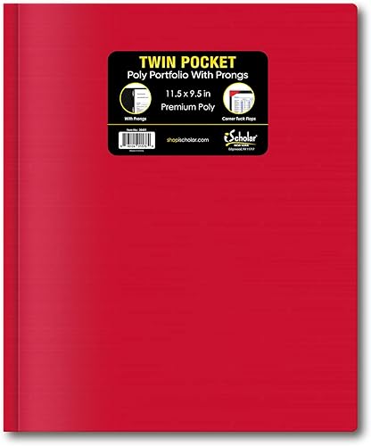 iScholar Cartera de polietileno de doble bolsillo con puntas, tamaño carta, cartera individual, el color puede variar (30401)