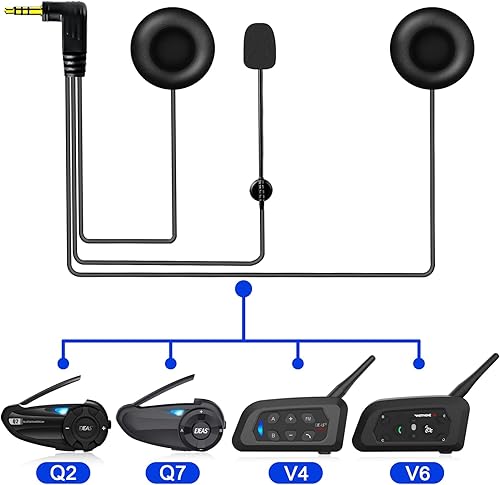 Miniatura 9 de Accesorio de auriculares Bluetooth para casco mejorado con cómodas orejeras para una mejor cancelación de ruido, adecuado para intercomunicador de