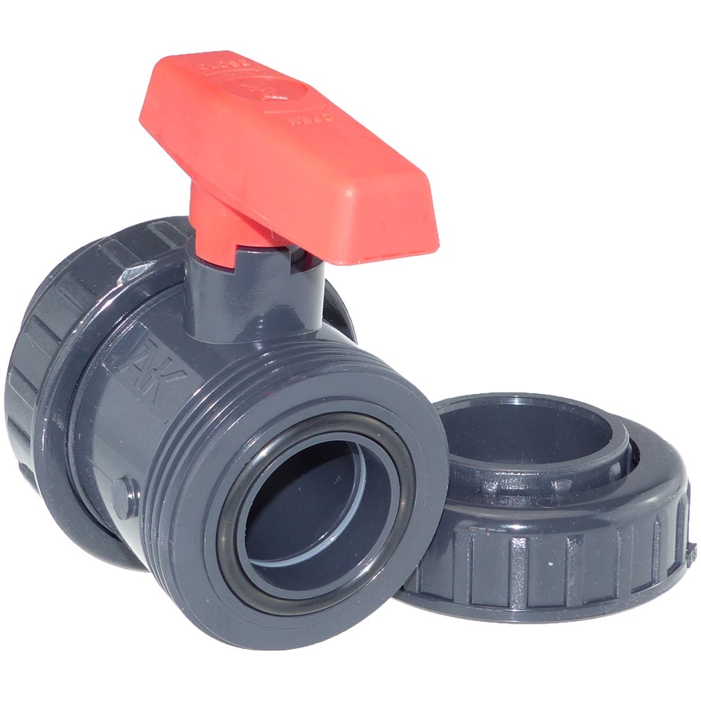 PVC - Válvula de bola adhesivas manguito AK (25 hasta 90 mm)