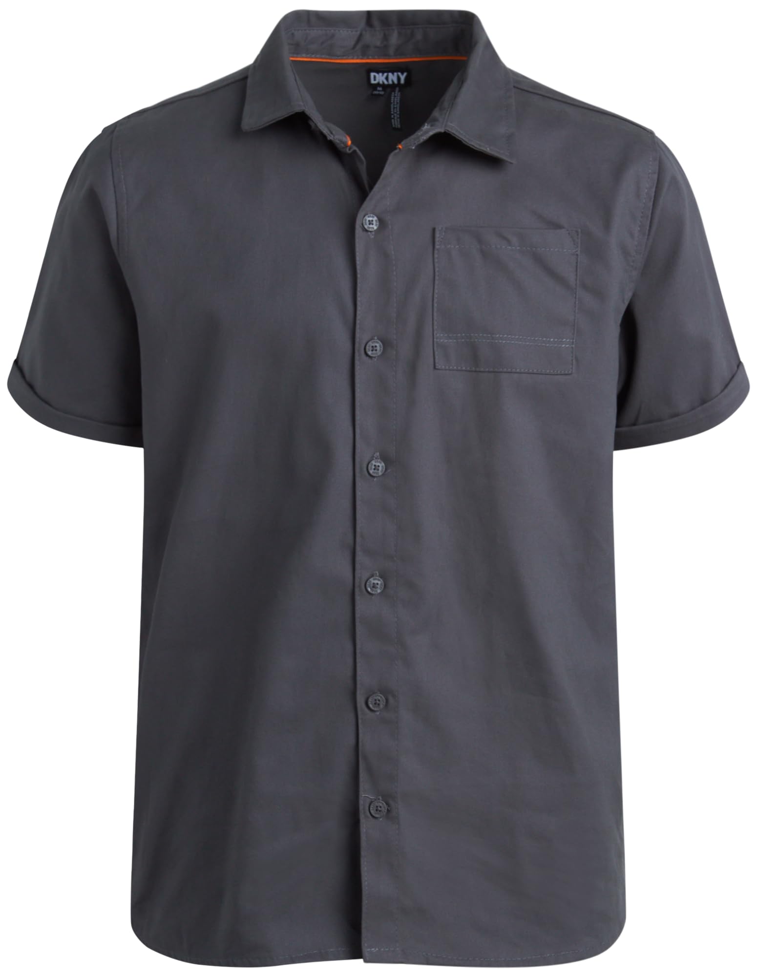 DKNYBoys' Shirt - Classic Fit Short Sleeve Button Down Shirt (Size: 8-20)