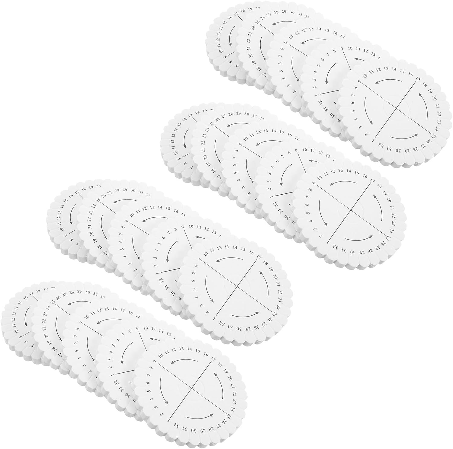 SUPVOX 24pcs Braiding Disks 32 Slot EVA Foam Tool for Yarn and Paracord