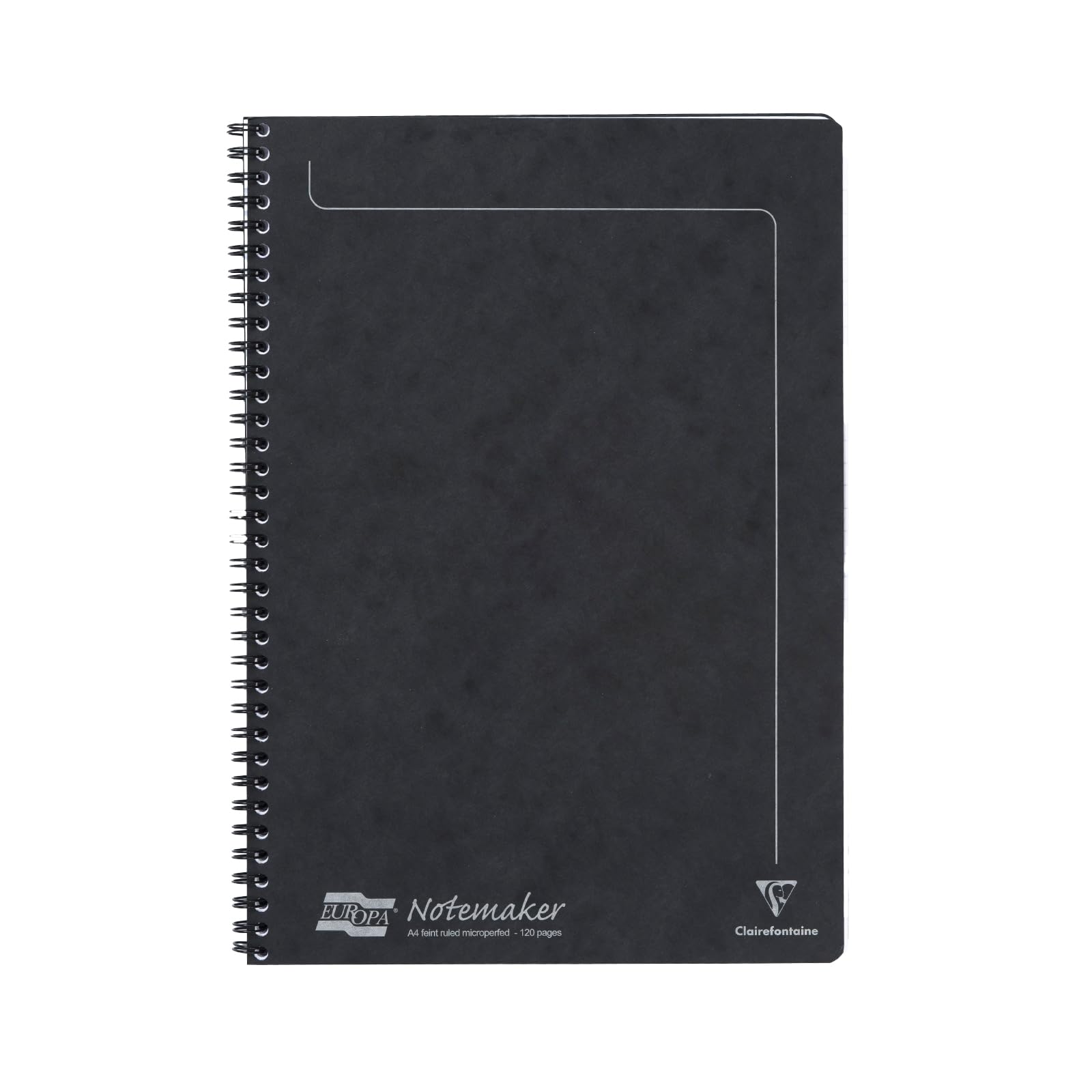 Black A4 Lined Wirebound Notebook