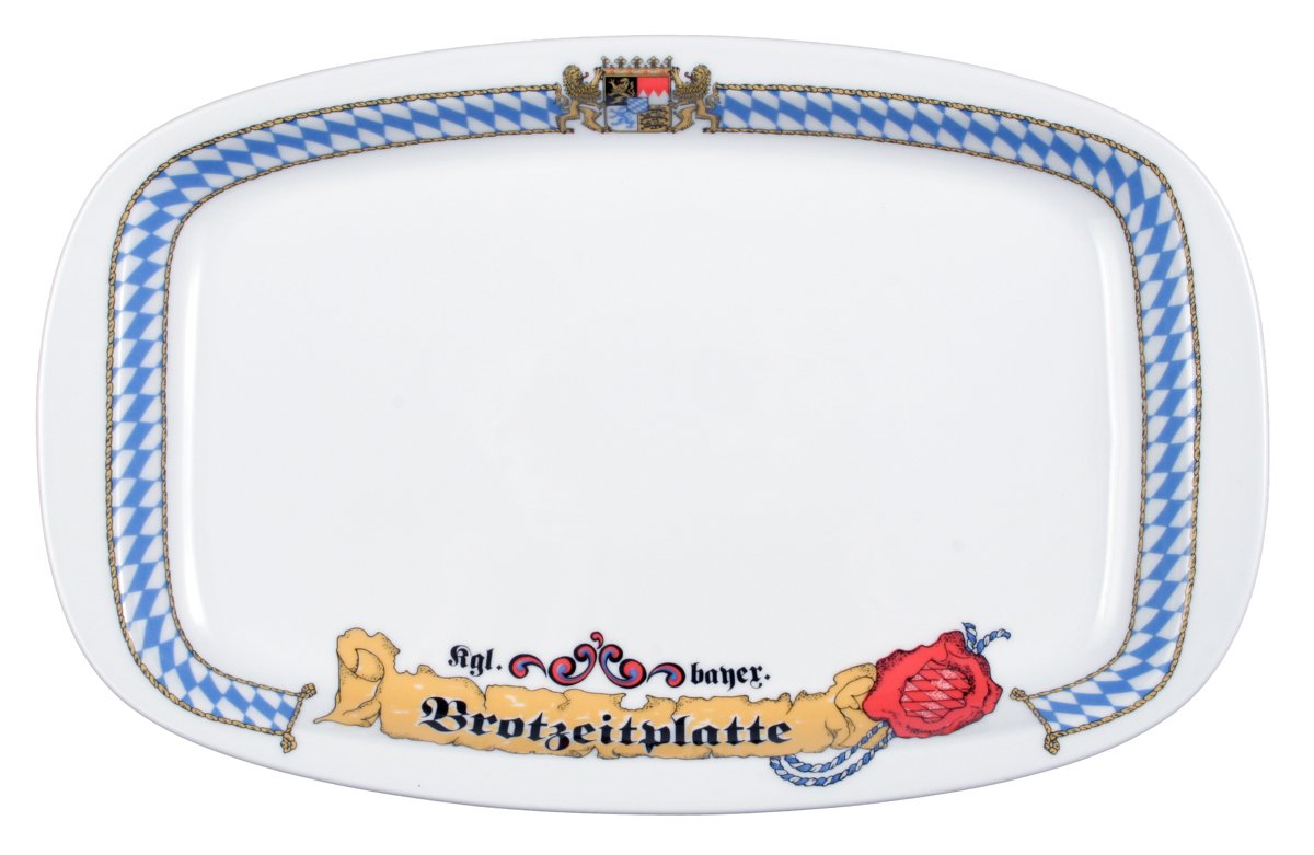 Seltmann Weiden 001.325522 1/2 Dick Bayern - Platte/Servierplatte/Servierteller - oval - 33 cm - Porzellan
