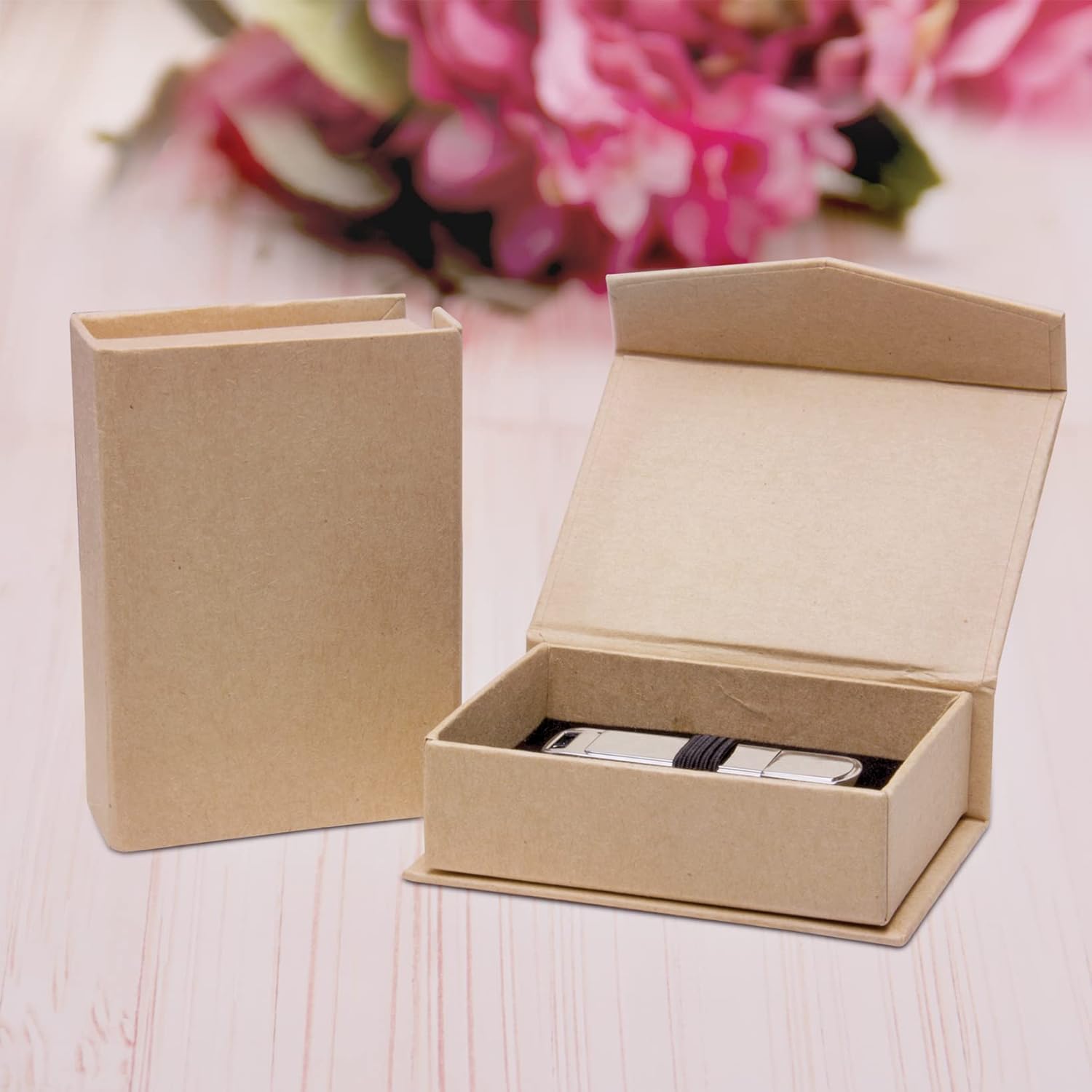 Neil Enterprises Inc. Brown Natural Kraft Paper Flash Drive Box - Pack of 10