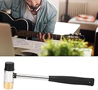 Vista 7 de Martillo de plástico para guitarra, cabeza de latón y goma, herramienta de martillo de trastes de doble cabeza, herramientas de anatomía