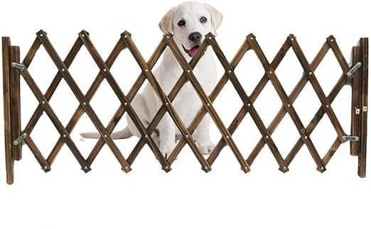 Amazon Co Jp Viugreum ペットゲート 犬 ペットフェンス 碳化 木製 アコーディオンフェンス 間仕切り 伸縮可能 多用途 折りたたみ式 ラティス 安全ゲート 垣根 ゲート 柵 寝室 キッチン 階段 玄関 ベランダ 子供 ベビー マタニティ
