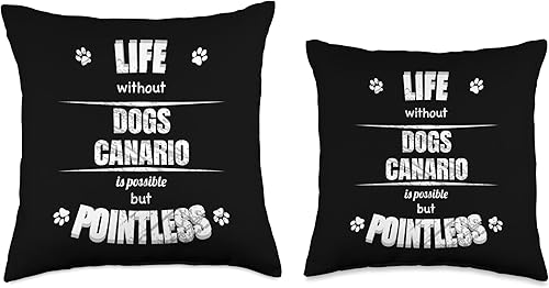 Miniatura 3 de Life Without Canario is Pointless Dog Lover Throw Pillow, 16x16, Multicolor