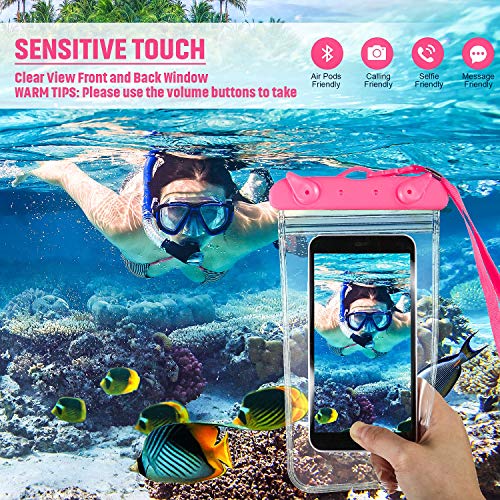 image for Frienda 6 Universal Waterproof Phone Pouch Bag Underwater Case Clear C