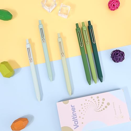 Miniatura 5 de 6 bolígrafos retráctiles de tinta negra de gel, punta fina de 0.020 in, bolígrafo de gel estético con borrador, escritura suave, secado rápido,