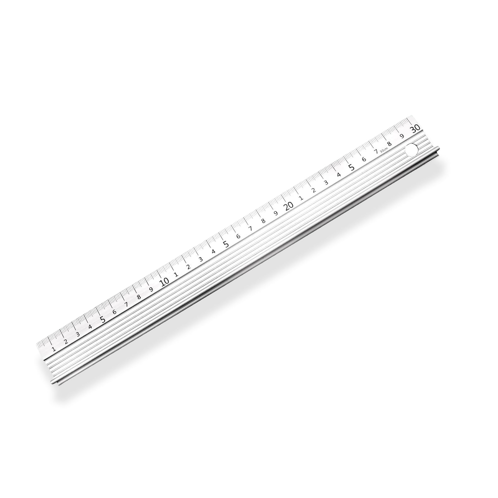 Targonix 30cm Metal Ruler for Cutting with Raised Safety Edge, Aluminium Straight Edge Tool with Anti Slip Base and Clear Laser Markings for Craft, DIY and Precision Measurement in Home or Workshop
